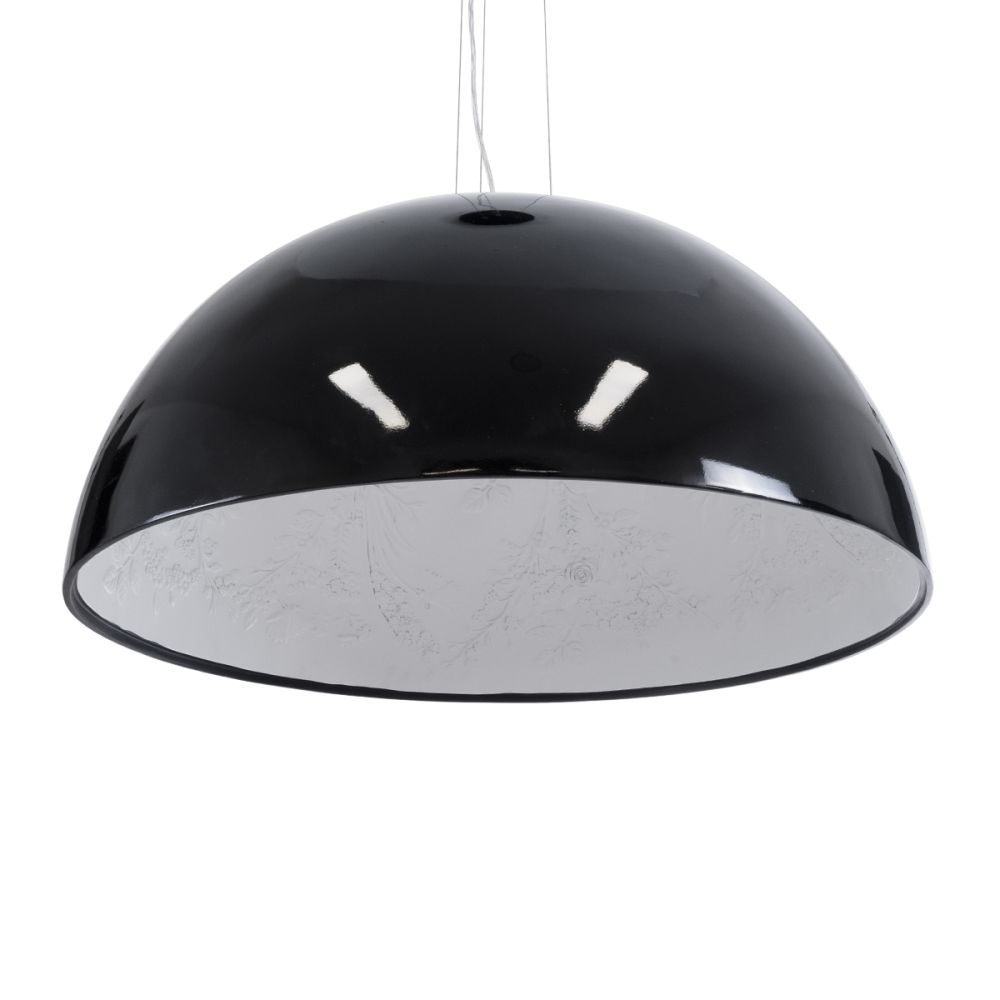 GLOBOSTAR® SERENIA 01272 Μοντέρνο Κρεμαστό Φωτιστικό Οροφής με Ντουί 1 x E27 AC 220-240V IP20 - Μαύρο & Λευκό - Μ90 x Π90 x Υ40cm