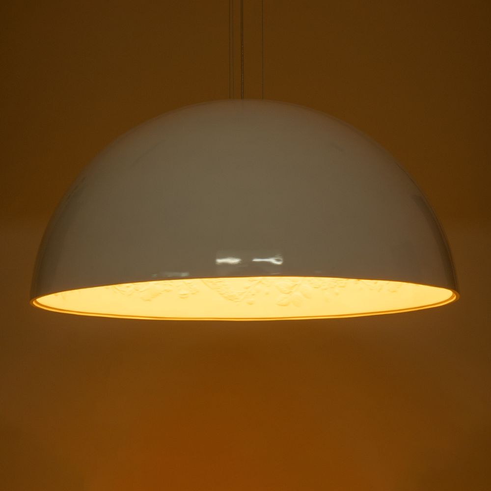 GLOBOSTAR® SERENIA 01273 Μοντέρνο Κρεμαστό Φωτιστικό Οροφής με Ντουί 1 x E27 AC 220-240V IP20 - Λευκό - Μ90 x Π90 x Y40cm
