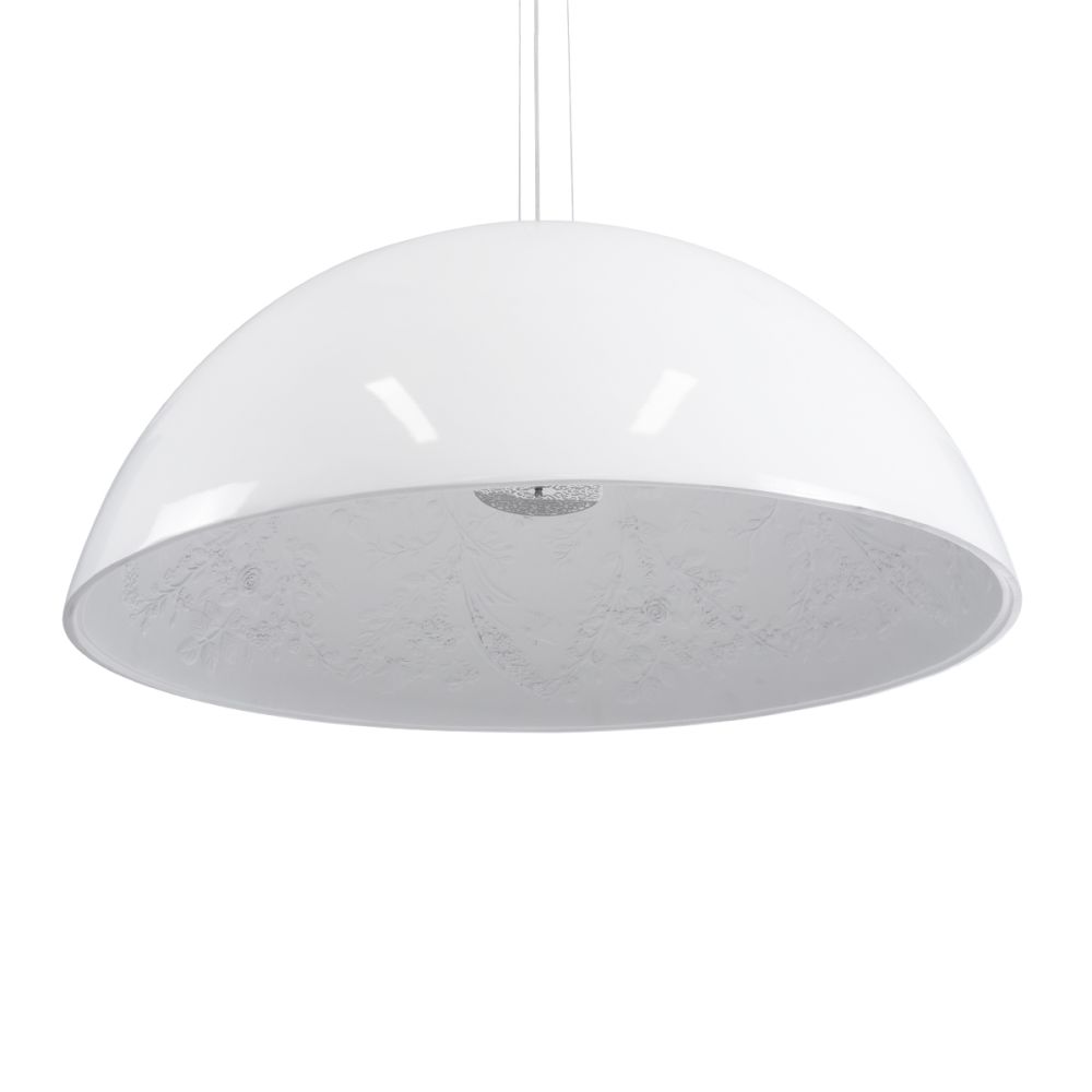 GLOBOSTAR® SERENIA 01273 Μοντέρνο Κρεμαστό Φωτιστικό Οροφής με Ντουί 1 x E27 AC 220-240V IP20 - Λευκό - Μ90 x Π90 x Y40cm