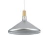 GLOBOSTAR® FELICITA 01276 Μοντέρνο Κρεμαστό Φωτιστικό Οροφής με Ντουί 1 x E27 AC 220-240V IP20 - Ασημί & Μπεζ - Μ40 x Π40 x Y30cm