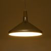GLOBOSTAR® FELICITA 01276 Μοντέρνο Κρεμαστό Φωτιστικό Οροφής με Ντουί 1 x E27 AC 220-240V IP20 - Ασημί & Μπεζ - Μ40 x Π40 x Y30cm