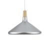 GLOBOSTAR® FELICITA 01276 Μοντέρνο Κρεμαστό Φωτιστικό Οροφής με Ντουί 1 x E27 AC 220-240V IP20 - Ασημί & Μπεζ - Μ40 x Π40 x Y30cm