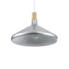 GLOBOSTAR® FELICITA 01276 Μοντέρνο Κρεμαστό Φωτιστικό Οροφής με Ντουί 1 x E27 AC 220-240V IP20 - Ασημί & Μπεζ - Μ40 x Π40 x Y30cm