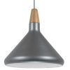 GLOBOSTAR® FELICITA 01277 Μοντέρνο Κρεμαστό Φωτιστικό Οροφής με Ντουί 1 x E27 AC 220-240V IP20 - Ασημί & Μπεζ - Μ30 x Π30 x Υ25cm