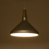 GLOBOSTAR® FELICITA 01277 Μοντέρνο Κρεμαστό Φωτιστικό Οροφής με Ντουί 1 x E27 AC 220-240V IP20 - Ασημί & Μπεζ - Μ30 x Π30 x Υ25cm