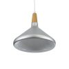 GLOBOSTAR® FELICITA 01277 Μοντέρνο Κρεμαστό Φωτιστικό Οροφής με Ντουί 1 x E27 AC 220-240V IP20 - Ασημί & Μπεζ - Μ30 x Π30 x Υ25cm