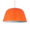GLOBOSTAR® UPVALE 01283 Μοντέρνο Κρεμαστό Φωτιστικό Οροφής με Ντουί 1 x E27 AC 220-240V IP20 - Πορτοκαλί & Λευκό - Μ40 x Π40 x Υ24cm