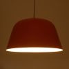 GLOBOSTAR® UPVALE 01283 Μοντέρνο Κρεμαστό Φωτιστικό Οροφής με Ντουί 1 x E27 AC 220-240V IP20 - Πορτοκαλί & Λευκό - Μ40 x Π40 x Υ24cm