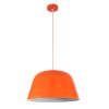 GLOBOSTAR® UPVALE 01283 Μοντέρνο Κρεμαστό Φωτιστικό Οροφής με Ντουί 1 x E27 AC 220-240V IP20 - Πορτοκαλί & Λευκό - Μ40 x Π40 x Υ24cm