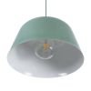 GLOBOSTAR® UPVALE 01285 Μοντέρνο Κρεμαστό Φωτιστικό Οροφής με Ντουί 1 x E27 AC 220-240V IP20 - Πράσινο & Λευκό - Μ40 x Π40 x Υ24cm