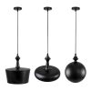 GLOBOSTAR® ROCKFORD 01287 Μοντέρνο Κρεμαστό Φωτιστικό Οροφής με Ντουί 3 x E27 AC 220-240V IP20 - Μαύρο & Χρυσό - Μ86 x Π86 x Υ30cm