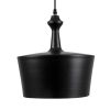 GLOBOSTAR® ROCKFORD 01287-A Μοντέρνο Κρεμαστό Φωτιστικό Οροφής με Ντουί 1 x E27 AC 220-240V IP20 - Μαύρο & Χρυσό - Μ30 x Π30 x Υ30cm