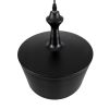 GLOBOSTAR® ROCKFORD 01287-A Μοντέρνο Κρεμαστό Φωτιστικό Οροφής με Ντουί 1 x E27 AC 220-240V IP20 - Μαύρο & Χρυσό - Μ30 x Π30 x Υ30cm