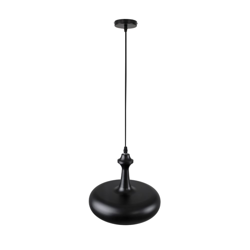 GLOBOSTAR® ROCKFORD 01287-C Μοντέρνο Κρεμαστό Φωτιστικό Οροφής με Ντουί 1 x E27 AC 220-240V IP20 - Μαύρο & Χρυσό - Μ30 x Π30 x Y23cm