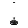 GLOBOSTAR® ROCKFORD 01287-C Μοντέρνο Κρεμαστό Φωτιστικό Οροφής με Ντουί 1 x E27 AC 220-240V IP20 - Μαύρο & Χρυσό - Μ30 x Π30 x Y23cm