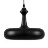 GLOBOSTAR® ROCKFORD 01287-C Μοντέρνο Κρεμαστό Φωτιστικό Οροφής με Ντουί 1 x E27 AC 220-240V IP20 - Μαύρο & Χρυσό - Μ30 x Π30 x Y23cm