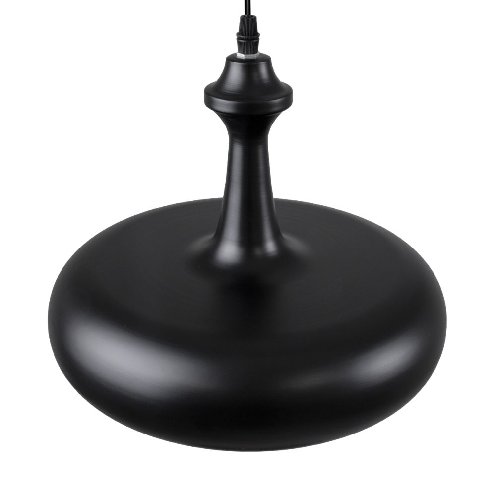 GLOBOSTAR® ROCKFORD 01287-C Μοντέρνο Κρεμαστό Φωτιστικό Οροφής με Ντουί 1 x E27 AC 220-240V IP20 - Μαύρο & Χρυσό - Μ30 x Π30 x Y23cm