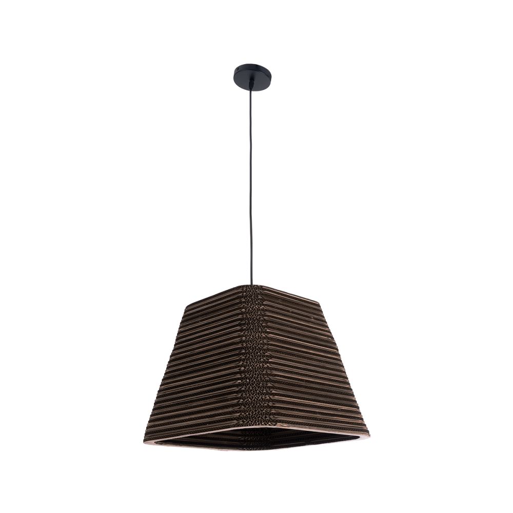 GLOBOSTAR® SANTORINI 01295 Boho Κρεμαστό Φωτιστικό Οροφής με Ντουί 1 x E27 AC 220-240V IP20 - Καφέ - Μ38 x Π38 x Υ30cm