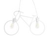 GLOBOSTAR® BIKE 01300 Vintage Κρεμαστό Φωτιστικό Οροφής με Ντουί 2 x E27 AC 220-240V IP20 - Λευκό - Μ67 x Π3.5 x Υ41cm