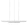 GLOBOSTAR® ESTERINA 01305 Μοντέρνο Κρεμαστό Φωτιστικό Οροφής με Ντουί 2 x E27 AC 220-240V IP20 - Λευκό & Χρυσό - Μ60 x Π6 x Υ6cm