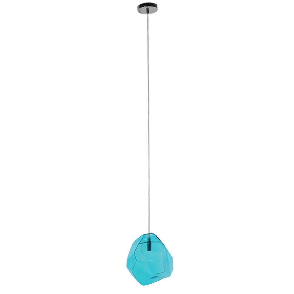 GLOBOSTAR® RINA 01306 Μοντέρνο Κρεμαστό Φωτιστικό Οροφής με Ντουί 1 x G9 AC 220-240V IP20 - Γαλάζιο - Μ20 x Π20 x Υ20cm