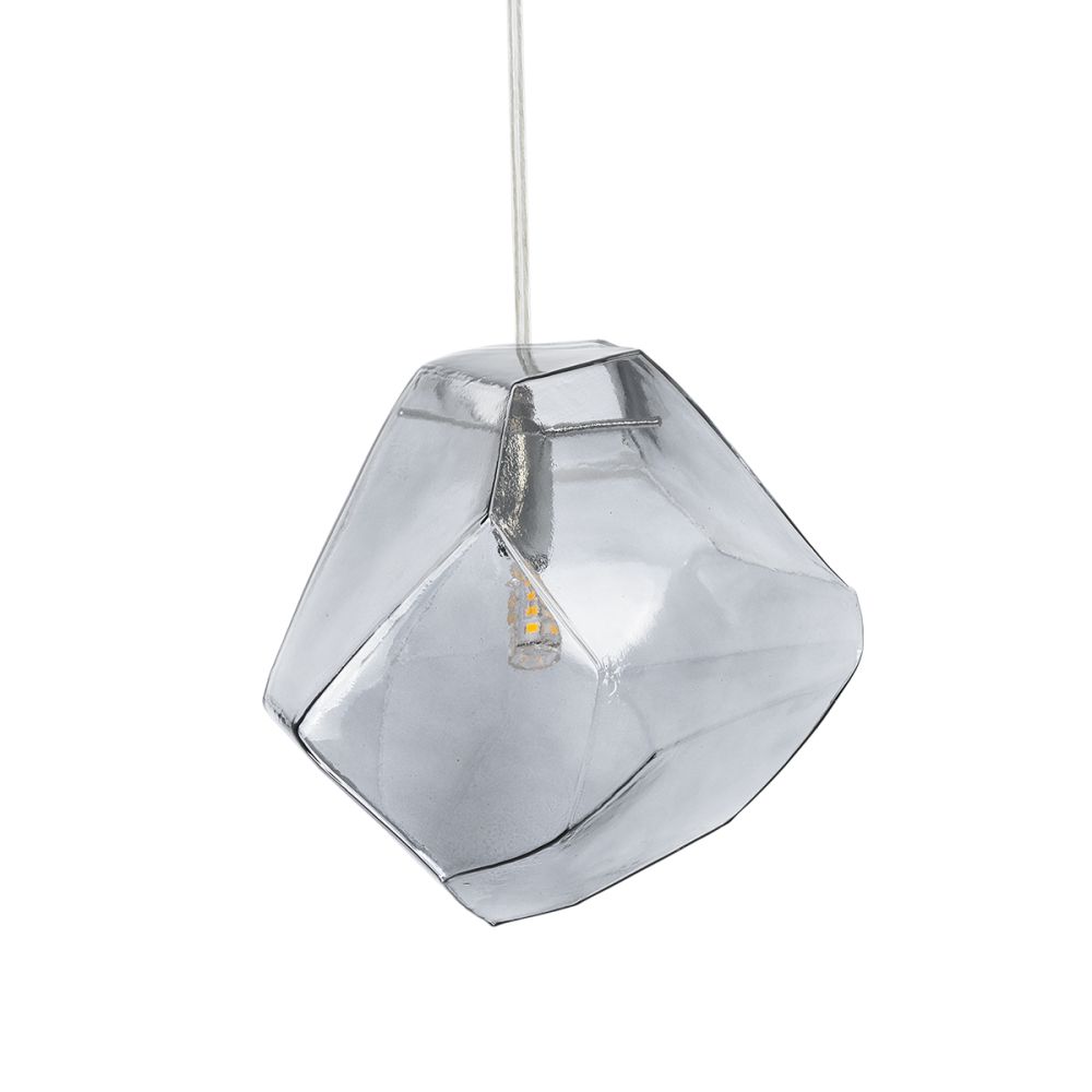 GLOBOSTAR® RINA 01307 Μοντέρνο Κρεμαστό Φωτιστικό Οροφής με Ντουί 1 x G9 AC 220-240V IP20 - Γκρι - Μ16 x Π16 x Υ17cm