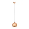 GLOBOSTAR® CANDELA 01309 Μοντέρνο Κρεμαστό Φωτιστικό Οροφής με Ντουί 1 x E27 AC 220-240V IP20 - Χάλκινο - Μ15 x Π15 x Υ13cm