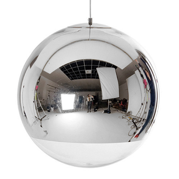 GLOBOSTAR® GLANS 01312 Μοντέρνο Κρεμαστό Φωτιστικό Οροφής με Ντουί 1 x E27 AC 220-240V IP20 - Ασημί - Μ30 x Π30 x Υ27cm