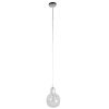 GLOBOSTAR® LUCREZIA 01314 Μοντέρνο Κρεμαστό Φωτιστικό Οροφής με Ντουί 1 x E27 AC 220-240V IP20 - Διάφανο - Μ18 x Π18 x Υ23cm