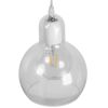 GLOBOSTAR® LUCREZIA 01314 Μοντέρνο Κρεμαστό Φωτιστικό Οροφής με Ντουί 1 x E27 AC 220-240V IP20 - Διάφανο - Μ18 x Π18 x Υ23cm