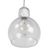 GLOBOSTAR® LUCREZIA 01314 Μοντέρνο Κρεμαστό Φωτιστικό Οροφής με Ντουί 1 x E27 AC 220-240V IP20 - Διάφανο - Μ18 x Π18 x Υ23cm