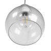 GLOBOSTAR® LUCREZIA 01314 Μοντέρνο Κρεμαστό Φωτιστικό Οροφής με Ντουί 1 x E27 AC 220-240V IP20 - Διάφανο - Μ18 x Π18 x Υ23cm