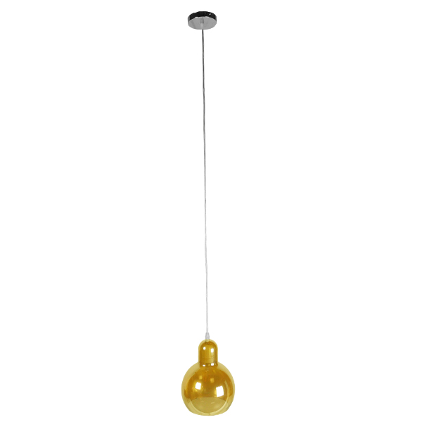 GLOBOSTAR® LUCREZIA 01315 Μοντέρνο Κρεμαστό Φωτιστικό Οροφής με Ντουί 1 x E27 AC 220-240V IP20 - Μελί - Μ18 x Π18 x Υ23cm