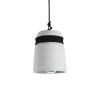 GLOBOSTAR® TRIBECA 01320 Μοντέρνο Κρεμαστό Φωτιστικό Οροφής με Ντουί 1 x E27 AC 220-240V IP20 - Γκρι & Μαύρο - Μ20 x Π20 x Υ26cm