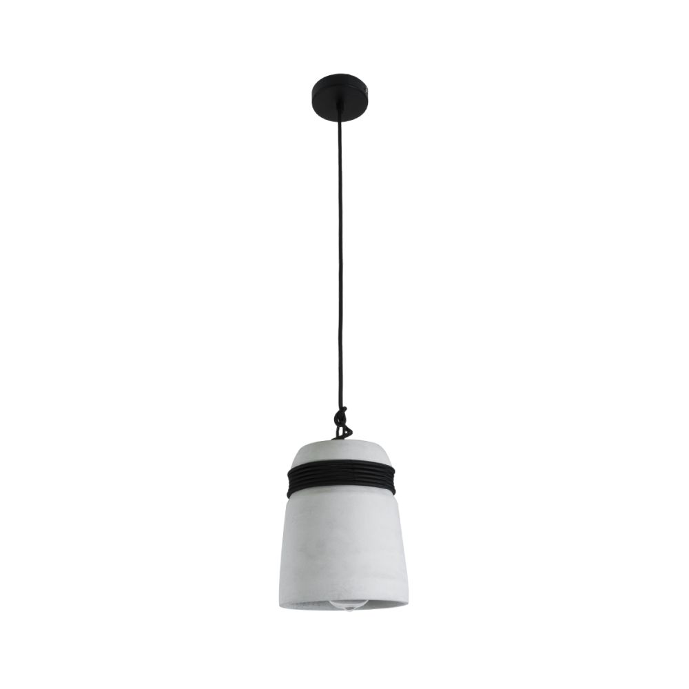 GLOBOSTAR® TRIBECA 01320 Μοντέρνο Κρεμαστό Φωτιστικό Οροφής με Ντουί 1 x E27 AC 220-240V IP20 - Γκρι & Μαύρο - Μ20 x Π20 x Υ26cm