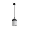 GLOBOSTAR® TRIBECA 01320 Μοντέρνο Κρεμαστό Φωτιστικό Οροφής με Ντουί 1 x E27 AC 220-240V IP20 - Γκρι & Μαύρο - Μ20 x Π20 x Υ26cm