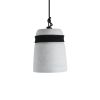 GLOBOSTAR® TRIBECA 01320 Μοντέρνο Κρεμαστό Φωτιστικό Οροφής με Ντουί 1 x E27 AC 220-240V IP20 - Γκρι & Μαύρο - Μ20 x Π20 x Υ26cm