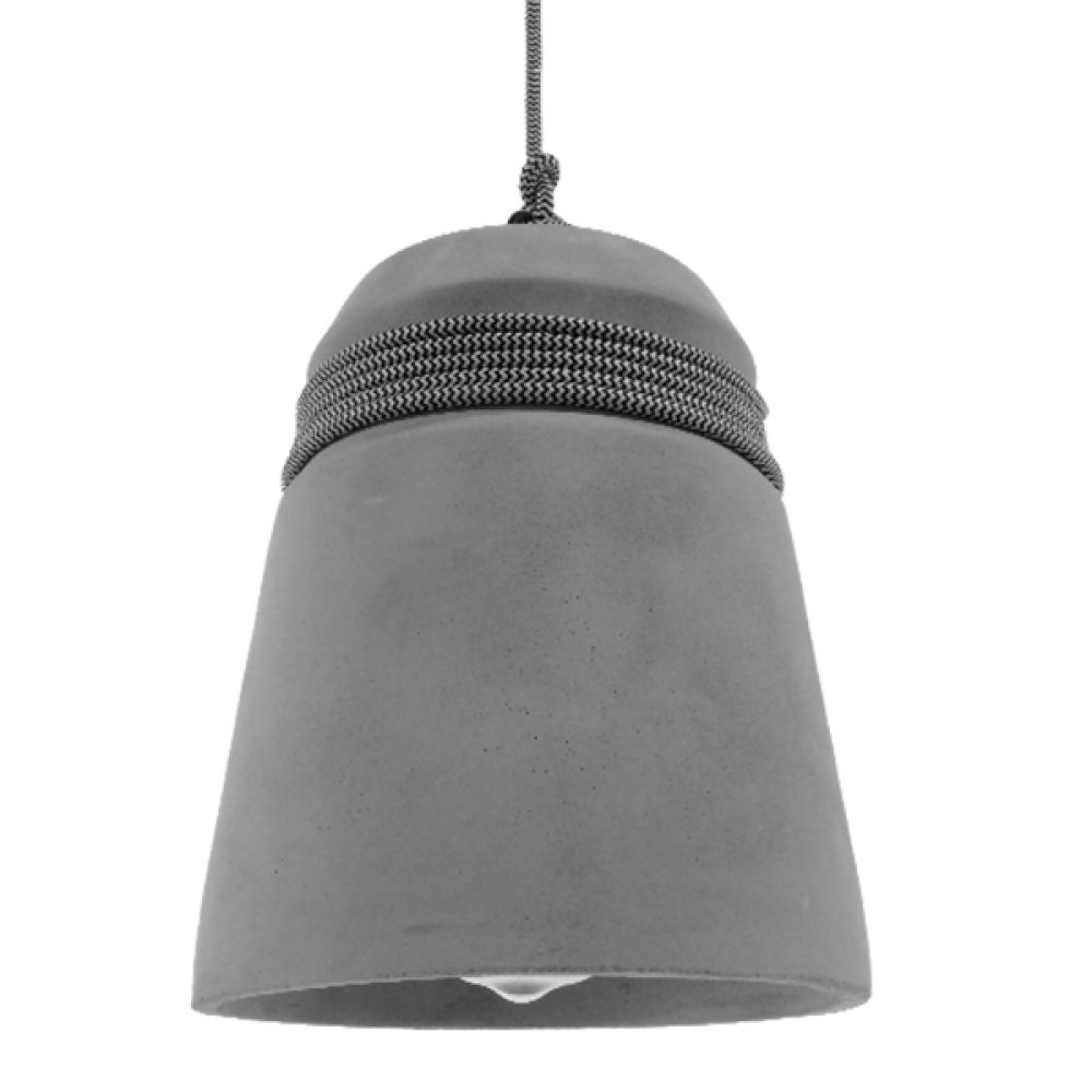 GLOBOSTAR® TRIBECA 01321 Μοντέρνο Κρεμαστό Φωτιστικό Οροφής με Ντουί 1 x E27 AC 220-240V IP20 - Γκρι - Μ20 x Π20 x Υ26cm