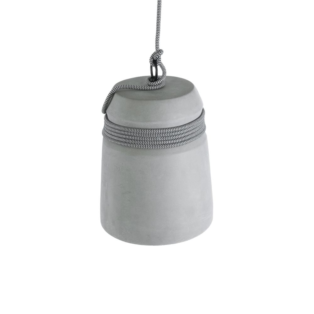 GLOBOSTAR® TRIBECA 01321 Μοντέρνο Κρεμαστό Φωτιστικό Οροφής με Ντουί 1 x E27 AC 220-240V IP20 - Γκρι - Μ20 x Π20 x Υ26cm