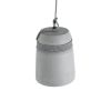GLOBOSTAR® TRIBECA 01321 Μοντέρνο Κρεμαστό Φωτιστικό Οροφής με Ντουί 1 x E27 AC 220-240V IP20 - Γκρι - Μ20 x Π20 x Υ26cm