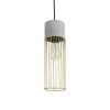GLOBOSTAR® DURANT 01322 Μοντέρνο Κρεμαστό Φωτιστικό Οροφής με Ντουί 1 x E27 AC 220-240V IP20 - Γκρι & Χρυσό - Μ12 x Π12 x Υ40cm