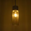 GLOBOSTAR® DURANT 01322 Μοντέρνο Κρεμαστό Φωτιστικό Οροφής με Ντουί 1 x E27 AC 220-240V IP20 - Γκρι & Χρυσό - Μ12 x Π12 x Υ40cm
