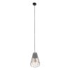 GLOBOSTAR® DURANT 01323 Μοντέρνο Κρεμαστό Φωτιστικό Οροφής με Ντουί 1 x E27 AC 220-240V IP20 - Γκρι & Χρυσό - Μ25 x Π25 x Υ31cm