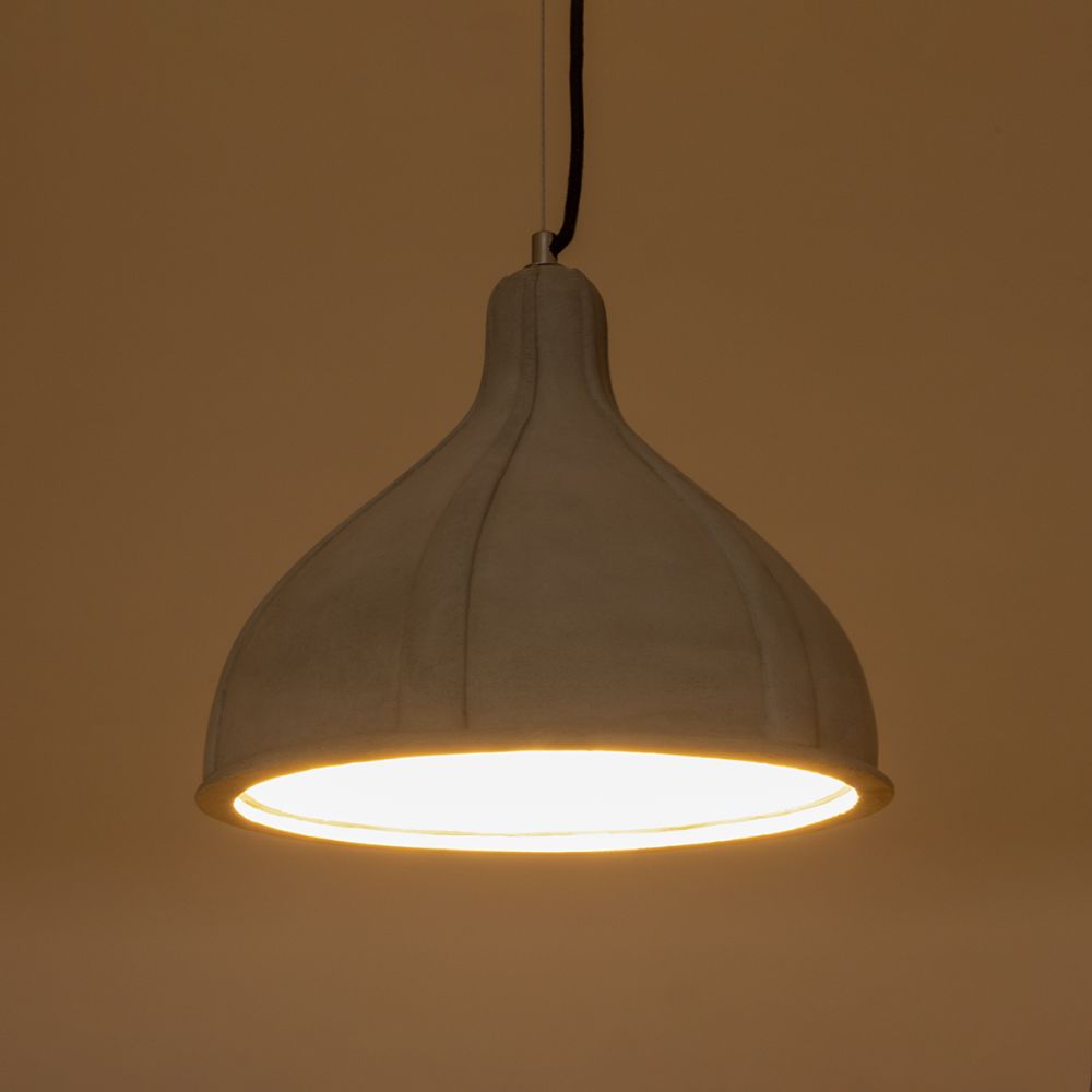 GLOBOSTAR® TRIBECA 01326 Μοντέρνο Κρεμαστό Φωτιστικό Οροφής με Ντουί 1 x E27 AC 220-240V IP20 - Γκρι - Μ30 x Π30 x Υ27cm