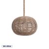 GLOBOSTAR® MANDALA 01331 Vintage Κρεμαστό Φωτιστικό Οροφής με Ντουί 1 x E27 AC 220-240V IP20 - Μπεζ - Μ40 x Π40 x Υ33cm
