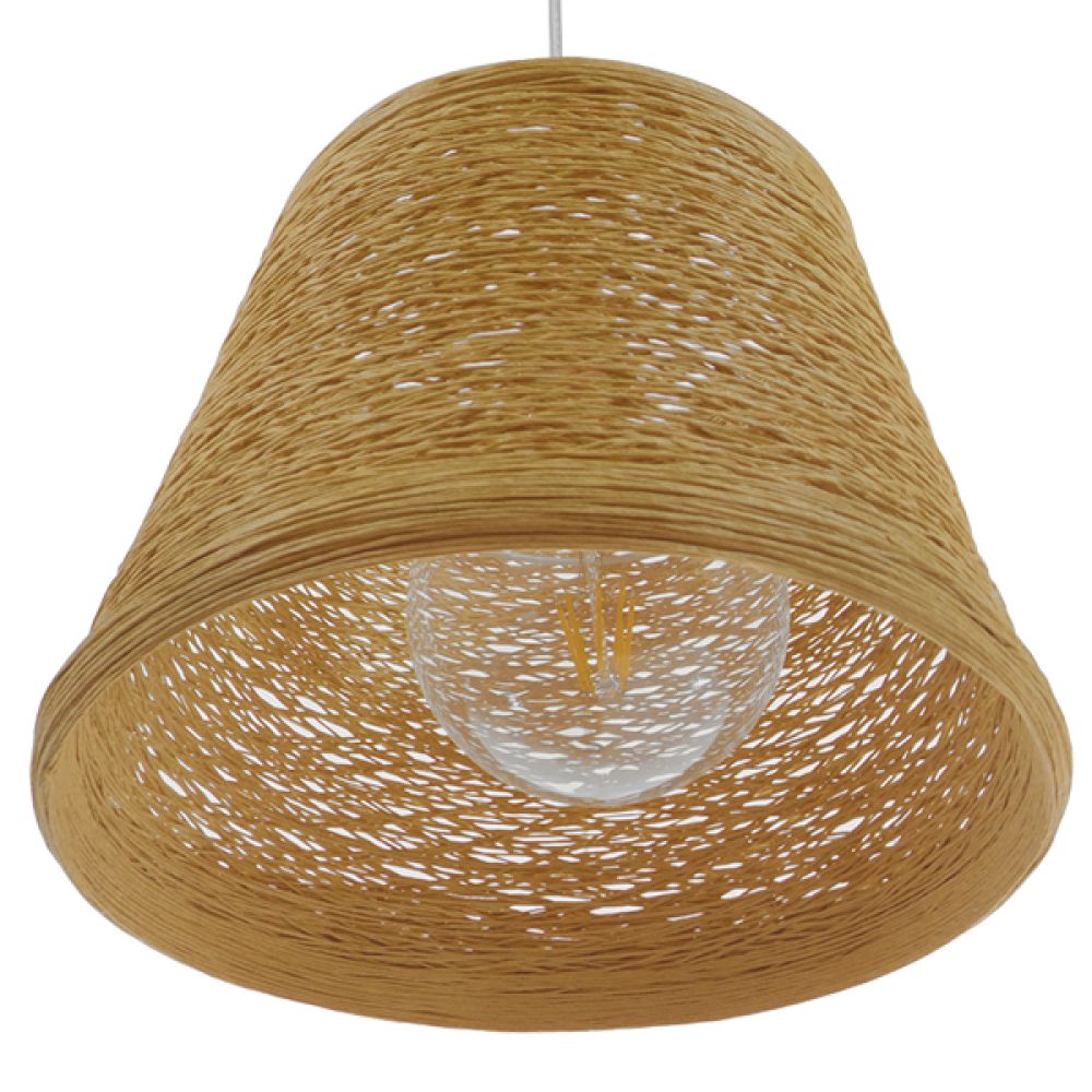 GLOBOSTAR® PLAYROOM 01332 Vintage Κρεμαστό Φωτιστικό Οροφής με Ντουί 1 x E27 AC 220-240V IP20 - Μπεζ - Μ32 x Π32 x Υ27cm