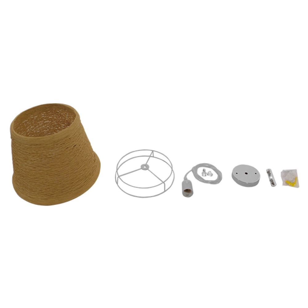 GLOBOSTAR® PLAYROOM 01332 Vintage Κρεμαστό Φωτιστικό Οροφής με Ντουί 1 x E27 AC 220-240V IP20 - Μπεζ - Μ32 x Π32 x Υ27cm