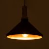 GLOBOSTAR® CALYPSO 01334-A Μοντέρνο Κρεμαστό Φωτιστικό Οροφής με Ντουί 1 x E27 AC 220-240V IP20 - Μαύρο & Μπρούτζινο - Μ36 x Π36 x Υ30cm