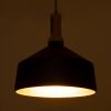 GLOBOSTAR® CALYPSO 01334-B Μοντέρνο Κρεμαστό Φωτιστικό Οροφής με Ντουί 1 x E27 AC 220-240V IP20 - Μαύρο & Μπρούτζινο - Μ36 x Π36 x Υ35cm