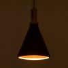 GLOBOSTAR® CALYPSO 01334-C Μοντέρνο Κρεμαστό Φωτιστικό Οροφής με Ντουί 1 x E27 AC 220-240V IP20 - Μαύρο & Μπρούτζινο  - Μ25 x Π25 x Υ40cm